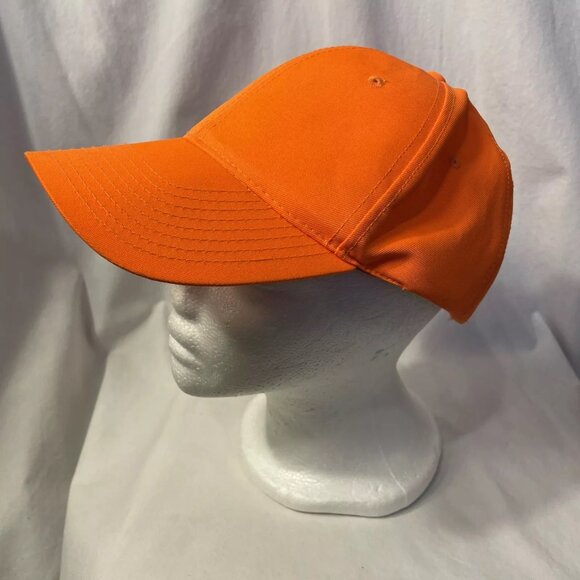 OC Outdoor Cap Plain Orange Strapback Hat Cap Adjustable Hunting Baseball cbar99 - Picture 2 of 11